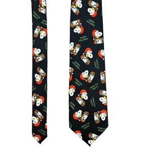 2/$15 Peanuts by Schulz Snoopy Happy Holidays Tie Retro Vintage Novelty 4" x 57"